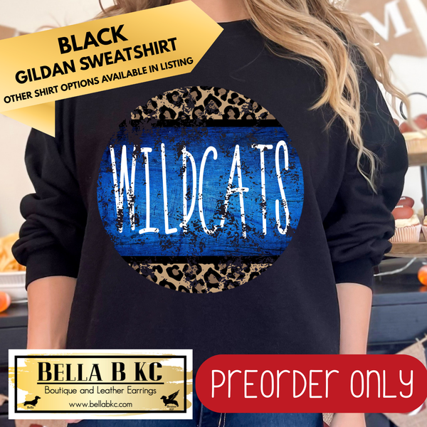 **PREORDER ONLY** Harrisonville Wildcats Round Leopard - Multiple Shirt Options - 1 Week Turn Around from Date of Order