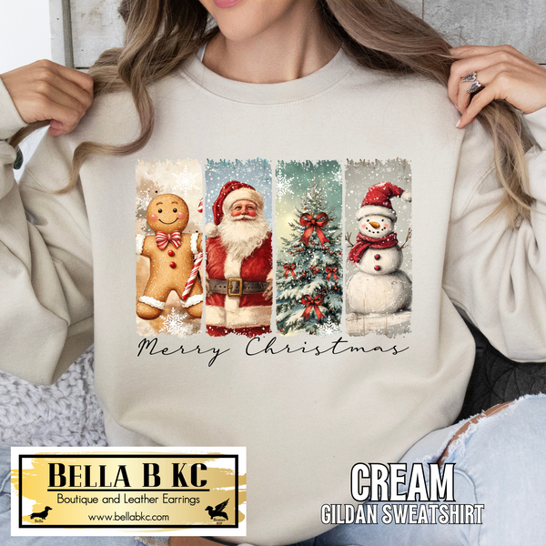 Christmas - Merry Christmas Retro Tee or Sweatshirt