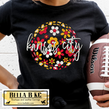 KC Football Round Floral KC Tee or Sweatshirt