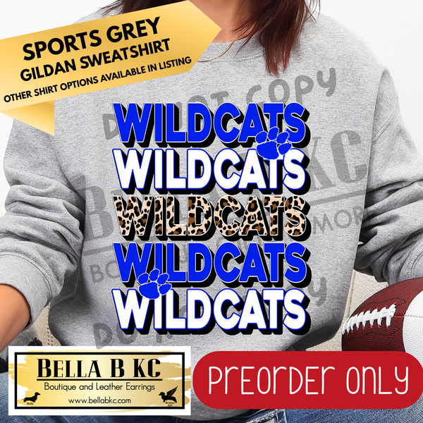 **PREORDER ONLY** Harrisonville Wildcats Leopard Repeat - Multiple Shirt Options - 1 Week Turn Around from Date of Order