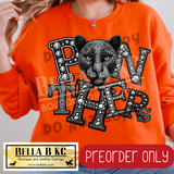 **PREORDER ONLY** Panthers FAUX Rhinestone - Tee or Sweatshirt - 1 Week Turn Around from Date of Order