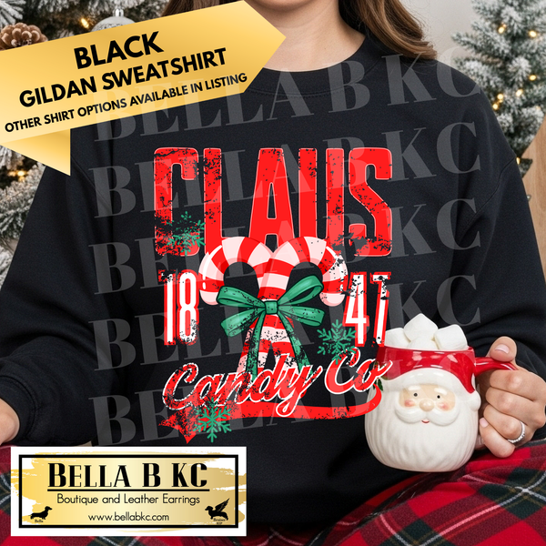 Christmas - Claus Candy Co Distressed - Multiple Shirt Options