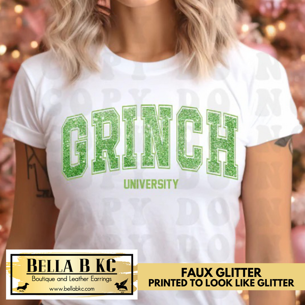 Christmas - G Man University *FAUX GLITTER* (Printed to look like glitter) Tee or Sweatshirt
