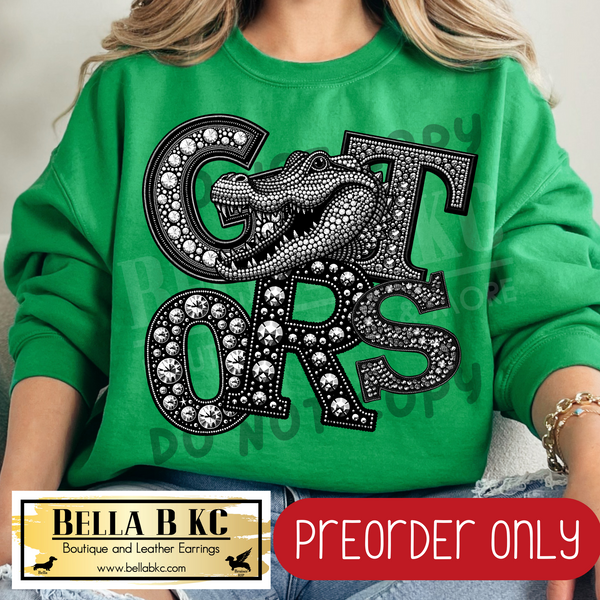 **PREORDER ONLY** Gators FAUX Rhinestone - Tee or Sweatshirt - 1 Week Turn Around from Date of Order