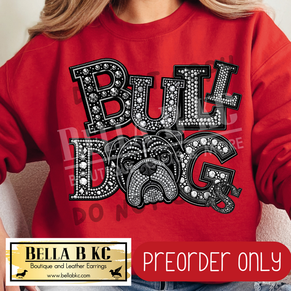 **PREORDER ONLY** Bulldogs FAUX Rhinestone - Tee or Sweatshirt - 1 Week Turn Around from Date of Order