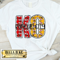 KC Football Red & Yellow KC Tee or Sweatshirt