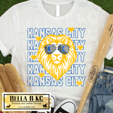 Kansas City Baseball Hearts Lion Tee or Sweatshirt