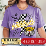 **PREORDER ONLY** Wildcats Checkered Bolt - Tee or Sweatshirt - 1 Week Turn Around from Date of Order