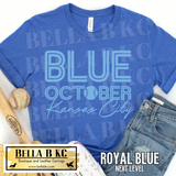 Kansas City Baseball Blue October Tee or Sweatshirt