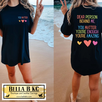 Faith - Dear Person Behind Me Tee or Sweatshirt with Pocket Design