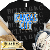 Kansas City Baseball Leopard Outlined Tee or Sweatshirt