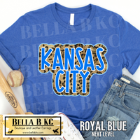 Kansas City Baseball Leopard Outlined Tee or Sweatshirt