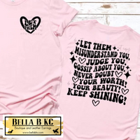 Faith - Let Them Blank Ink Tee or Sweatshirt with Pocket Design