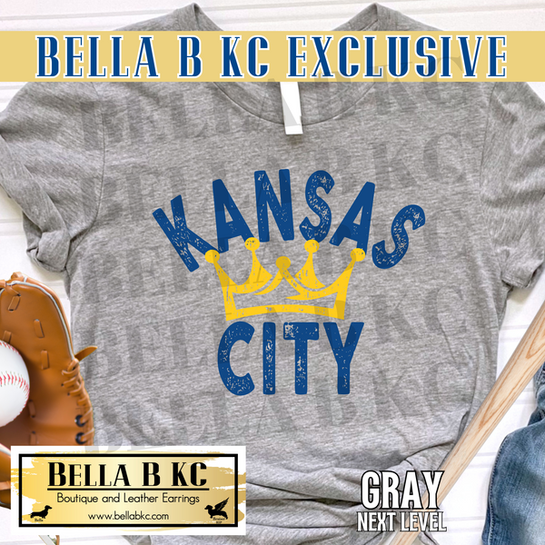 BBKC EXCLUSIVE Kansas City Baseball Crown Tee or Sweatshirt