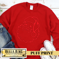 Christmas - Santa PUFF Print Tee or Sweatshirt