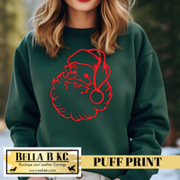 Christmas - Santa PUFF Print Tee or Sweatshirt