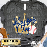 Kansas City Baseball Gold Crown Tee or Sweatshirt