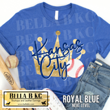 Kansas City Baseball Gold Crown Tee or Sweatshirt