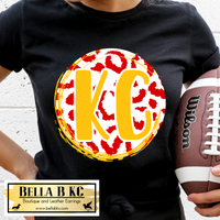 KC Football Round Leopard Tee or Sweatshirt