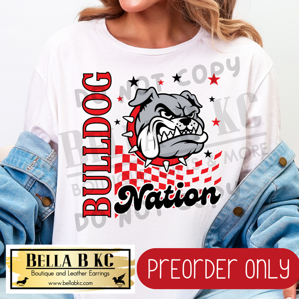**PREORDER ONLY** Bulldog Nation RED Mascot Tee or Sweatshirt - 1 Week Turn Around from Date of Order
