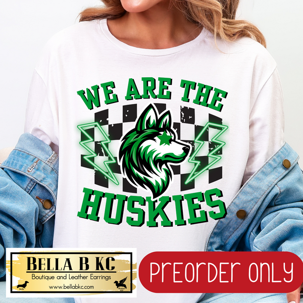 **PREORDER ONLY** We are the Huskies Checkered Mascot Tee or Sweatshirt - 1 Week Turn Around from Date of Order