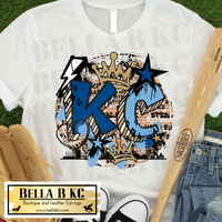 Kansas City Baseball Grunge Graffiti Tee or Sweatshirt