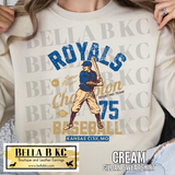 Kansas City Baseball Vintage Player Tee or Sweatshirt