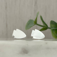 Arrowhead Stud Earrings: Silver