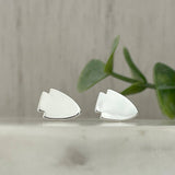 Arrowhead Stud Earrings: Silver