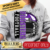 **PREORDER ONLY** Roosters Football Split Helmet - Tee or Sweatshirt - 1 Week Turn Around from Date of Order