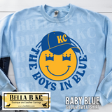 Kansas City Baseball The Boys in Blue Smile Face Tee or Sweatshirt