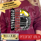 **PREORDER ONLY** Griffins Football Split Helmet - Tee or Sweatshirt - 1 Week Turn Around from Date of Order
