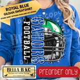 **PREORDER ONLY** Gators Football Split Helmet - Tee or Sweatshirt - 1 Week Turn Around from Date of Order