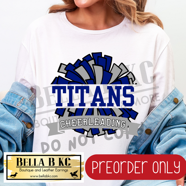 **PREORDER ONLY** Titans Cheerleading Tee or Sweatshirt - 1 Week Turn Around from Date of Order