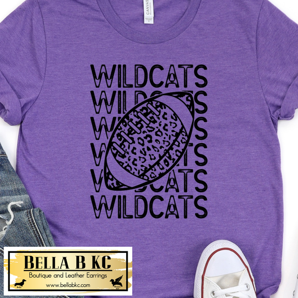 Wildcats Football Repeat - Black Print - Tee or Sweatshirt