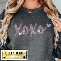 XOXO - Metallic Holographic Spangle Tee or Sweatshirt