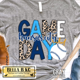 Kansas City Baseball Leopard Game Day Tee or Sweatshirt