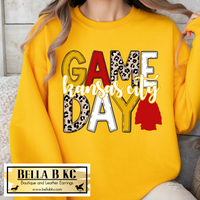 KC Football Game Day Leopard Tee or Sweatshirt