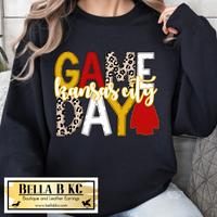 KC Football Game Day Leopard Tee or Sweatshirt