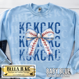 Kansas City Baseball KC Coquette Bow Tee or Sweatshirt