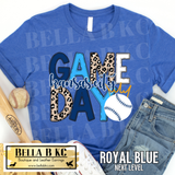 Kansas City Baseball Leopard Game Day Tee or Sweatshirt