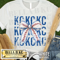 Kansas City Baseball KC Coquette Bow Tee or Sweatshirt