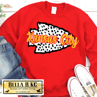 KC Football Dalmatian Arrowhead Tee or Sweatshirt