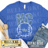 Kansas City Baseball **FAUX Sequin* V1 Tee or Sweatshirt