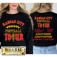 KC Football Tour Rocker 2 Sided Tee or Sweatshirt