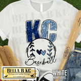 Kansas City Baseball **FAUX Sequin* V2 Tee or Sweatshirt