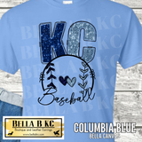 Kansas City Baseball **FAUX Sequin* V2 Tee or Sweatshirt