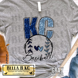 Kansas City Baseball **FAUX Sequin* V2 Tee or Sweatshirt