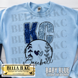 Kansas City Baseball **FAUX Sequin* V2 Tee or Sweatshirt