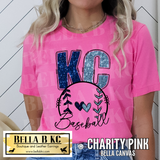 Kansas City Baseball **FAUX Sequin* V2 Tee or Sweatshirt